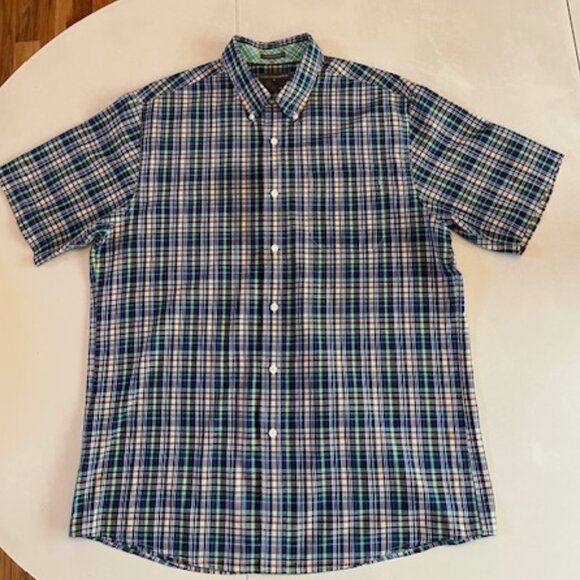 SADDLEBRED | Short Sleeve Men's button down shirt Size L - Picture 2 of 13